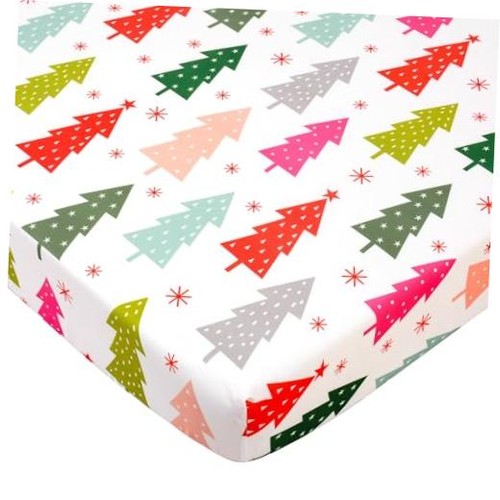 Christmas fitted crib sheets - fitted,