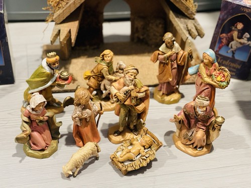 Vintage fontanini nativity set - nativity,