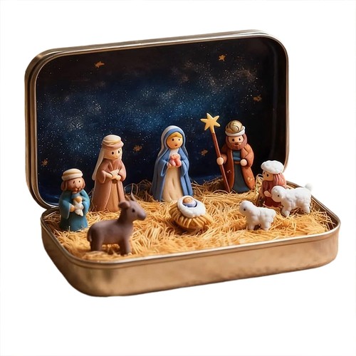 Portable christmas crib set - portable,